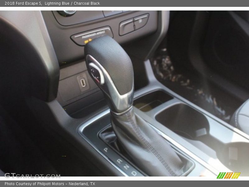 Lightning Blue / Charcoal Black 2018 Ford Escape S