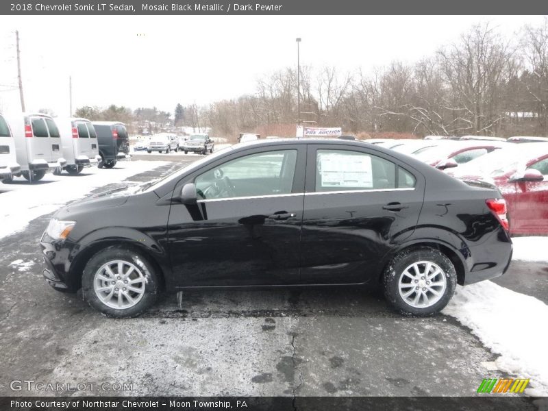 Mosaic Black Metallic / Dark Pewter 2018 Chevrolet Sonic LT Sedan
