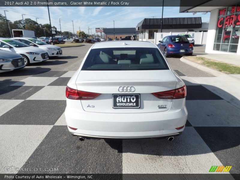 Glacier White Metallic / Rock Gray 2017 Audi A3 2.0 Premium quttaro