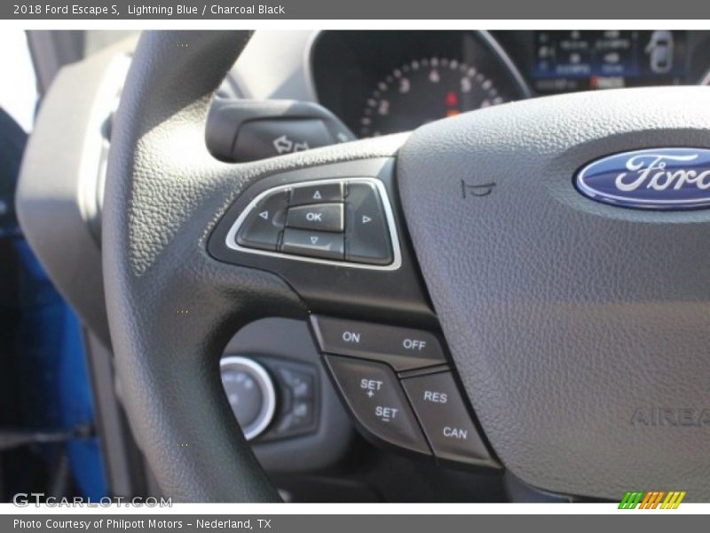 Lightning Blue / Charcoal Black 2018 Ford Escape S