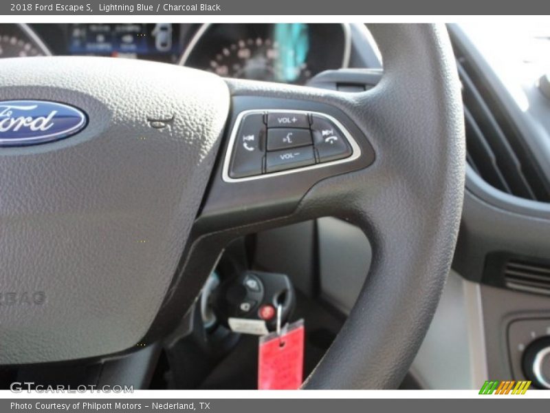 Lightning Blue / Charcoal Black 2018 Ford Escape S