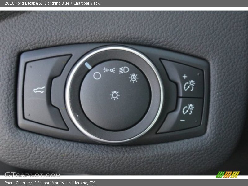Lightning Blue / Charcoal Black 2018 Ford Escape S