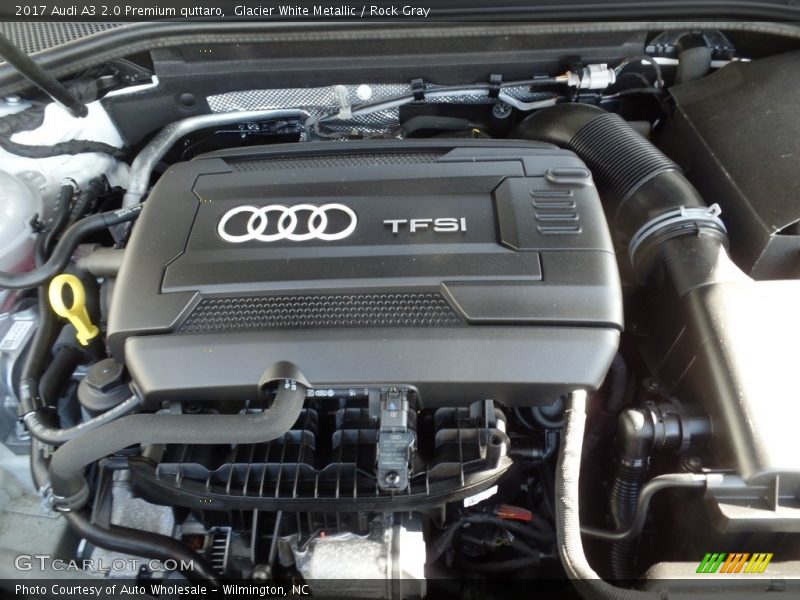 Glacier White Metallic / Rock Gray 2017 Audi A3 2.0 Premium quttaro