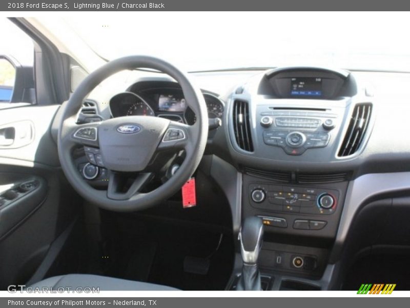 Lightning Blue / Charcoal Black 2018 Ford Escape S