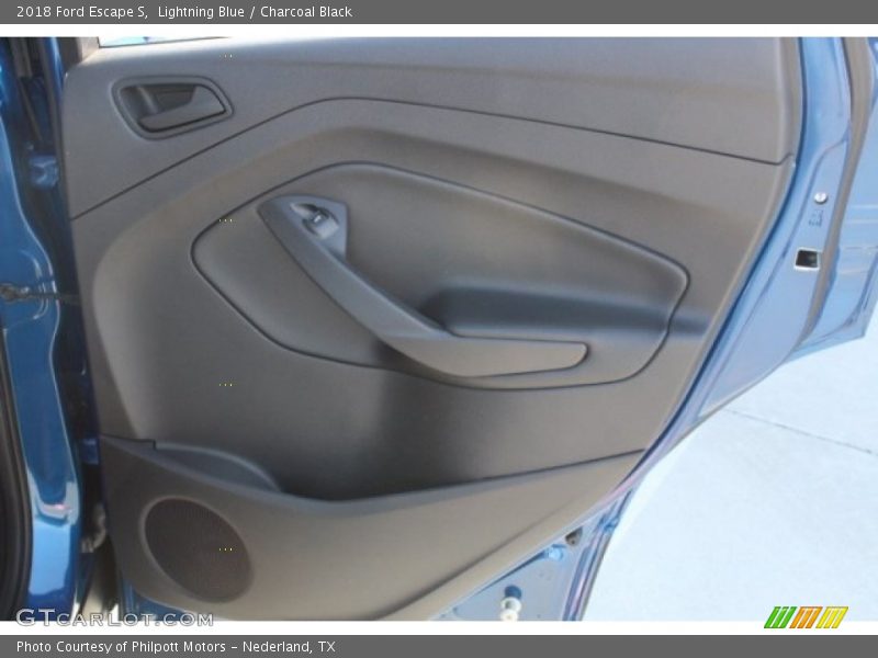 Lightning Blue / Charcoal Black 2018 Ford Escape S