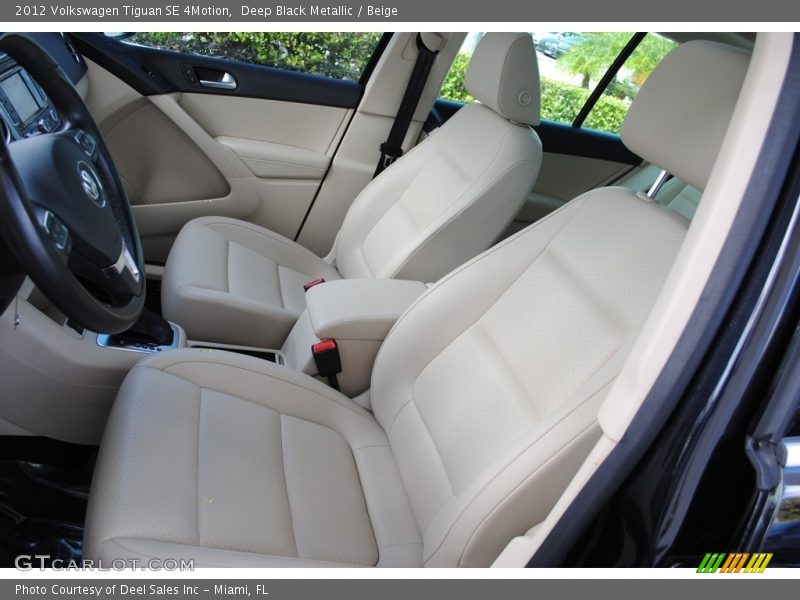 Deep Black Metallic / Beige 2012 Volkswagen Tiguan SE 4Motion