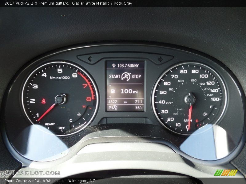Glacier White Metallic / Rock Gray 2017 Audi A3 2.0 Premium quttaro