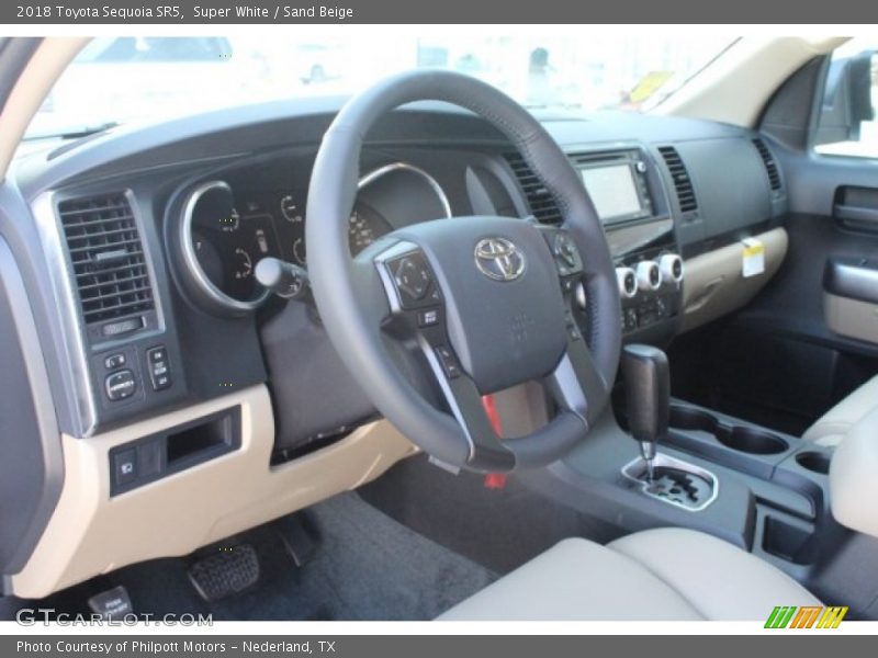 Super White / Sand Beige 2018 Toyota Sequoia SR5