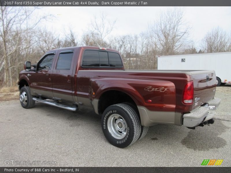 Dark Copper Metallic / Tan 2007 Ford F350 Super Duty Lariat Crew Cab 4x4 Dually