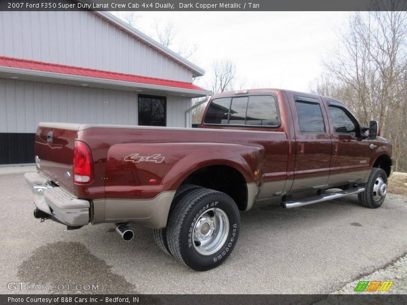 Dark Copper Metallic / Tan 2007 Ford F350 Super Duty Lariat Crew Cab 4x4 Dually