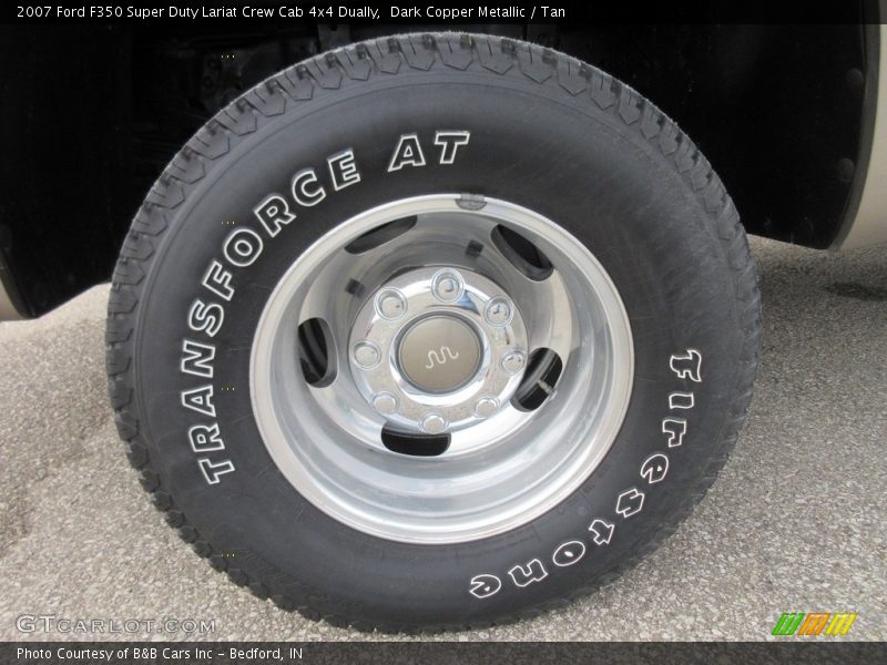 Dark Copper Metallic / Tan 2007 Ford F350 Super Duty Lariat Crew Cab 4x4 Dually