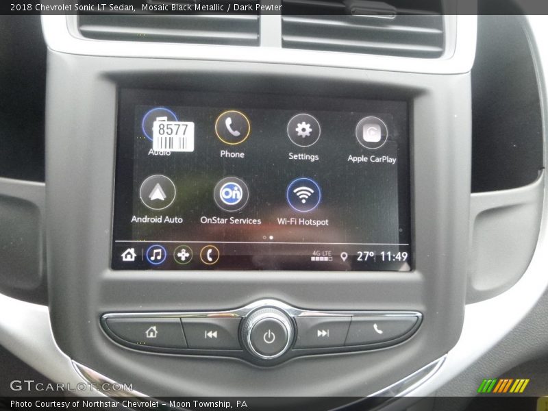 Mosaic Black Metallic / Dark Pewter 2018 Chevrolet Sonic LT Sedan