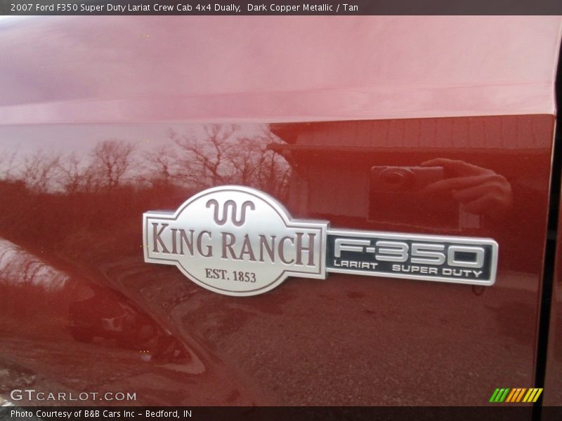 Dark Copper Metallic / Tan 2007 Ford F350 Super Duty Lariat Crew Cab 4x4 Dually