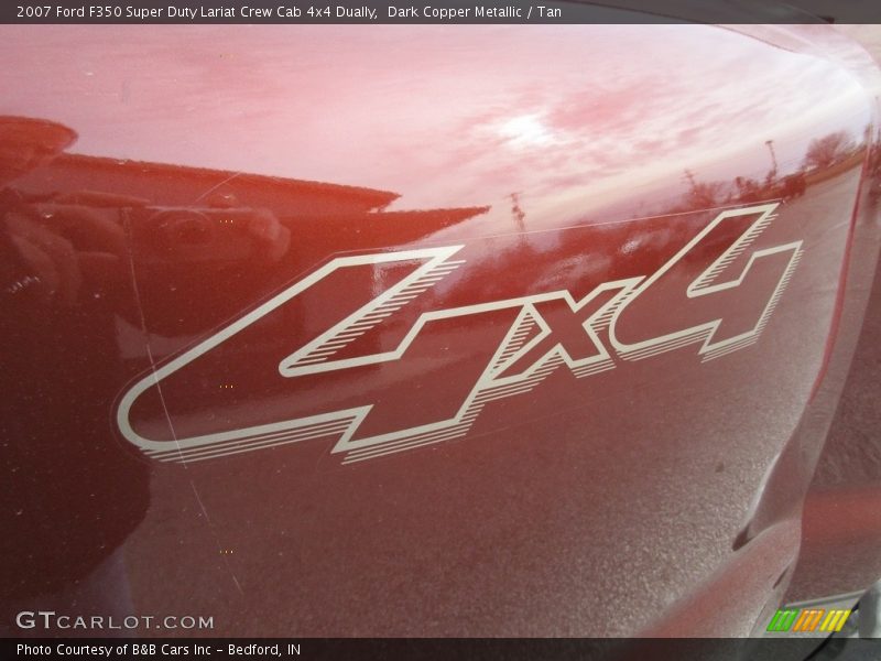 Dark Copper Metallic / Tan 2007 Ford F350 Super Duty Lariat Crew Cab 4x4 Dually