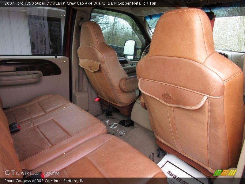 Dark Copper Metallic / Tan 2007 Ford F350 Super Duty Lariat Crew Cab 4x4 Dually