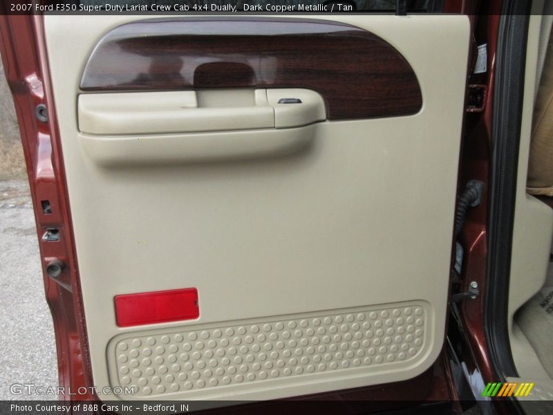 Dark Copper Metallic / Tan 2007 Ford F350 Super Duty Lariat Crew Cab 4x4 Dually