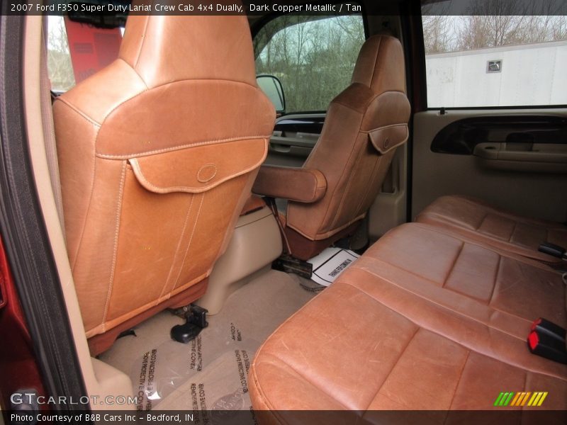 Dark Copper Metallic / Tan 2007 Ford F350 Super Duty Lariat Crew Cab 4x4 Dually