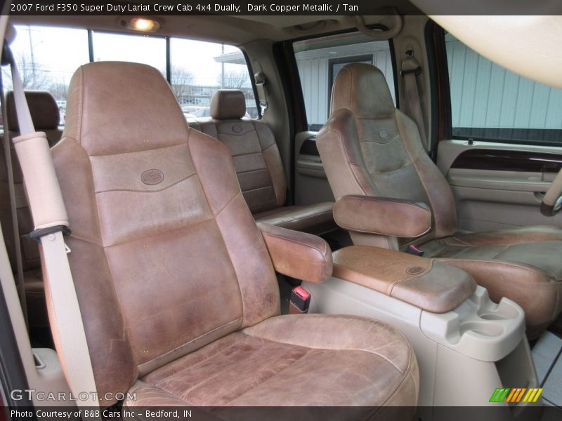 Dark Copper Metallic / Tan 2007 Ford F350 Super Duty Lariat Crew Cab 4x4 Dually