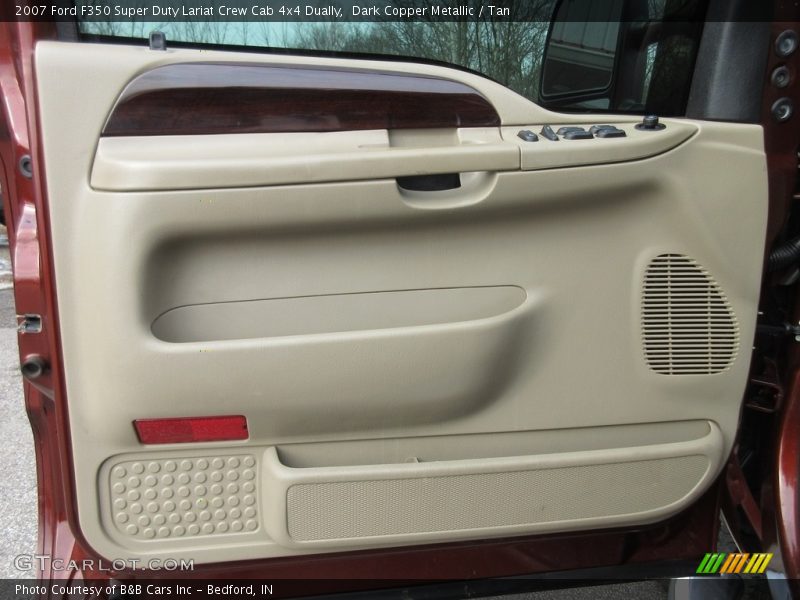 Dark Copper Metallic / Tan 2007 Ford F350 Super Duty Lariat Crew Cab 4x4 Dually