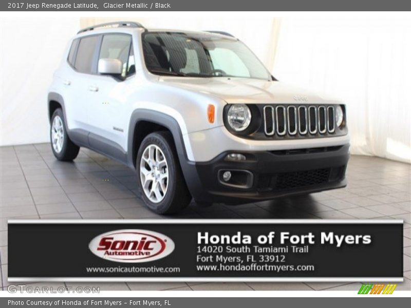 Glacier Metallic / Black 2017 Jeep Renegade Latitude
