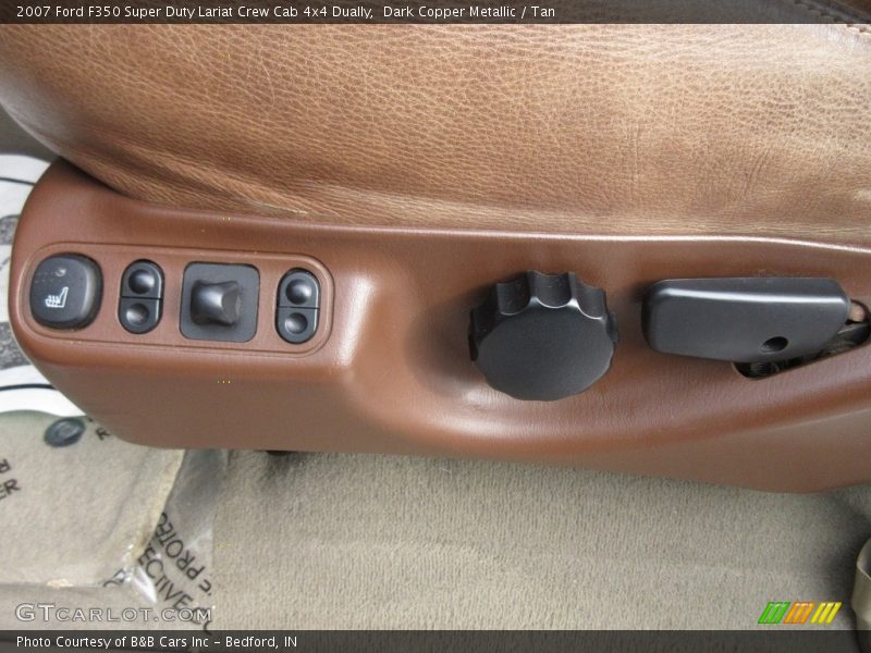 Dark Copper Metallic / Tan 2007 Ford F350 Super Duty Lariat Crew Cab 4x4 Dually