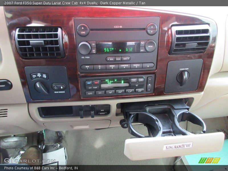 Dark Copper Metallic / Tan 2007 Ford F350 Super Duty Lariat Crew Cab 4x4 Dually