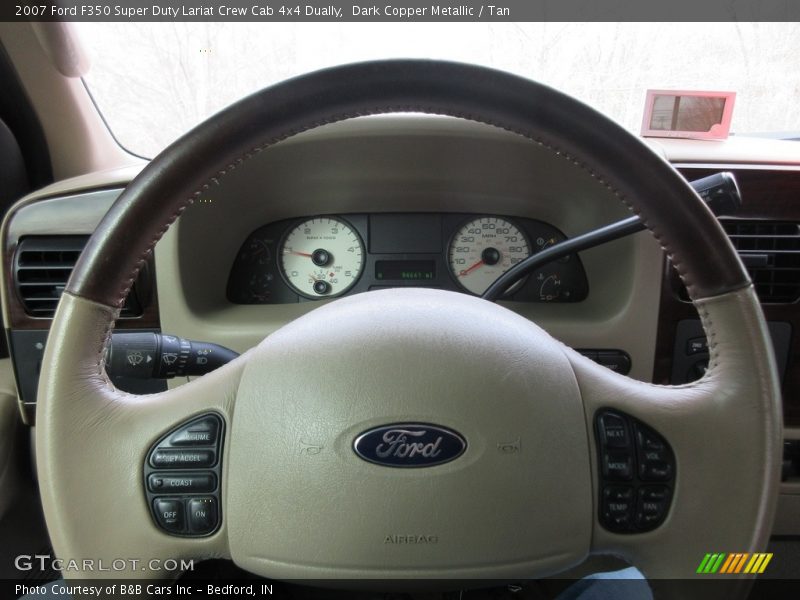 Dark Copper Metallic / Tan 2007 Ford F350 Super Duty Lariat Crew Cab 4x4 Dually