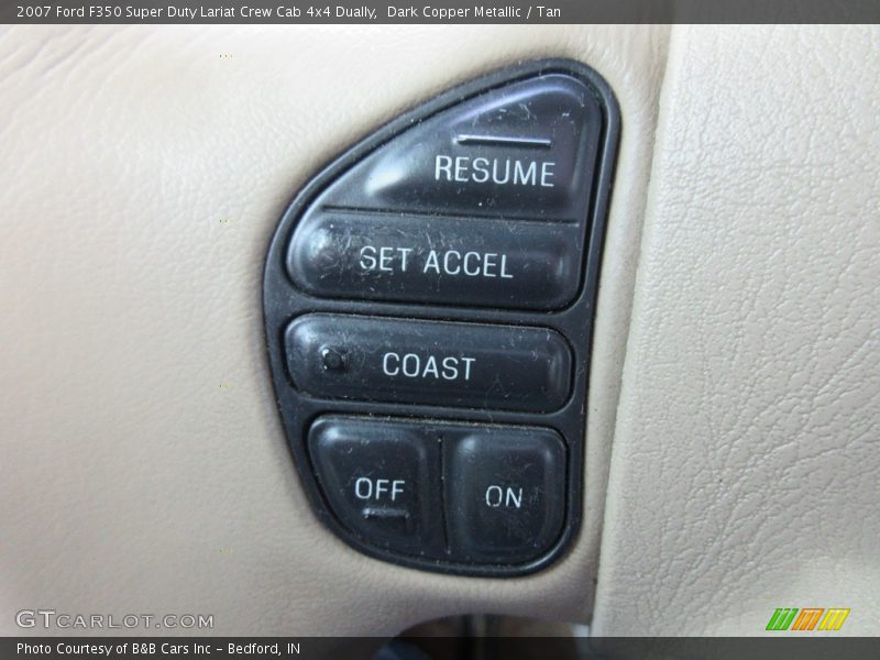 Dark Copper Metallic / Tan 2007 Ford F350 Super Duty Lariat Crew Cab 4x4 Dually