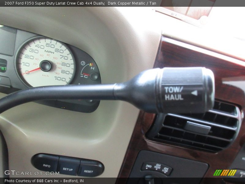 Dark Copper Metallic / Tan 2007 Ford F350 Super Duty Lariat Crew Cab 4x4 Dually