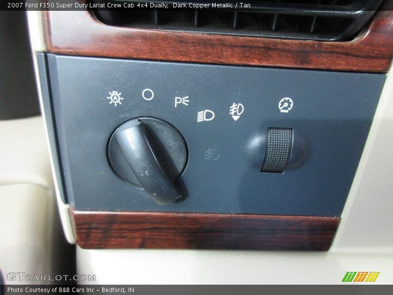 Dark Copper Metallic / Tan 2007 Ford F350 Super Duty Lariat Crew Cab 4x4 Dually