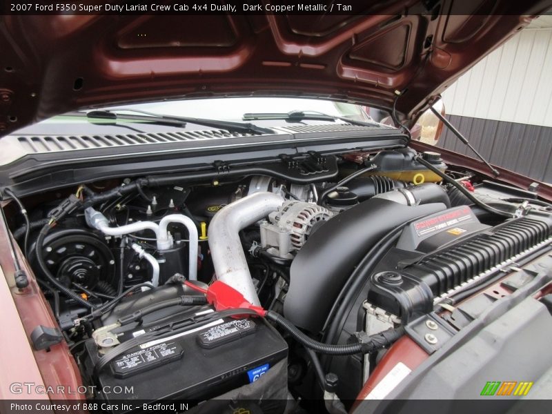 Dark Copper Metallic / Tan 2007 Ford F350 Super Duty Lariat Crew Cab 4x4 Dually