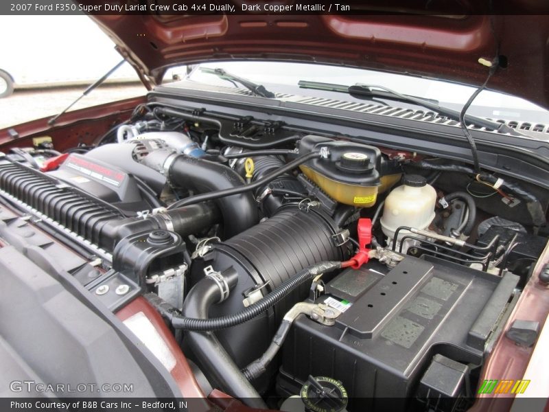 Dark Copper Metallic / Tan 2007 Ford F350 Super Duty Lariat Crew Cab 4x4 Dually