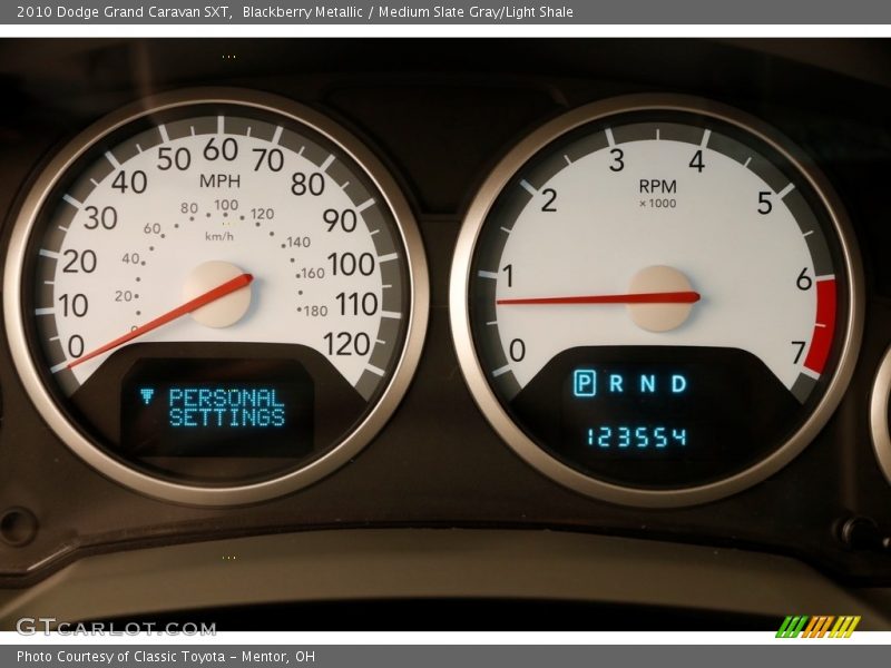 Blackberry Metallic / Medium Slate Gray/Light Shale 2010 Dodge Grand Caravan SXT