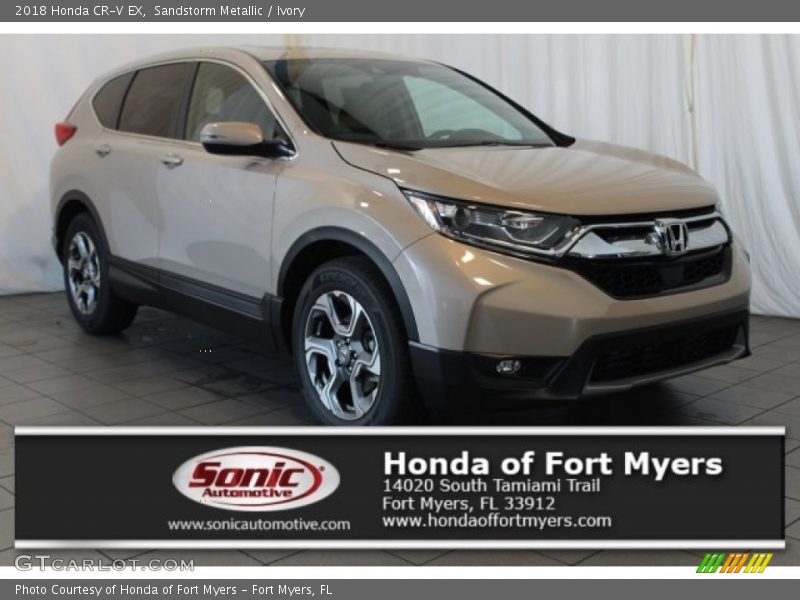 Sandstorm Metallic / Ivory 2018 Honda CR-V EX