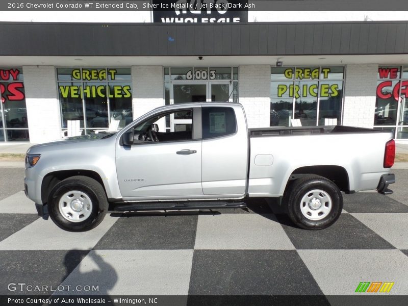 Silver Ice Metallic / Jet Black/Dark Ash 2016 Chevrolet Colorado WT Extended Cab