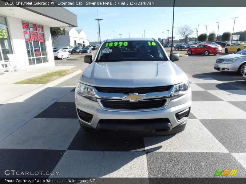 Silver Ice Metallic / Jet Black/Dark Ash 2016 Chevrolet Colorado WT Extended Cab
