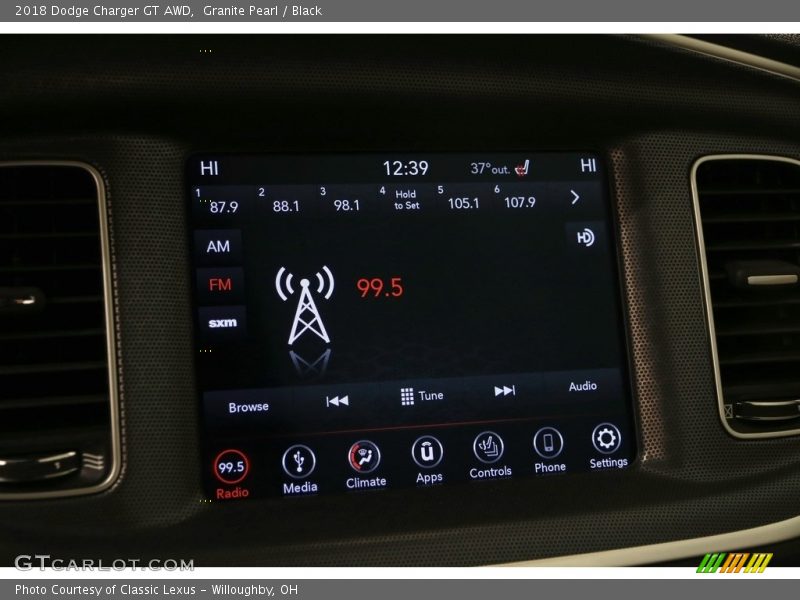 Granite Pearl / Black 2018 Dodge Charger GT AWD