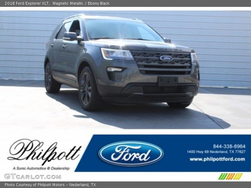 Magnetic Metallic / Ebony Black 2018 Ford Explorer XLT