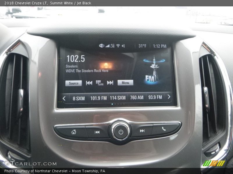Summit White / Jet Black 2018 Chevrolet Cruze LT