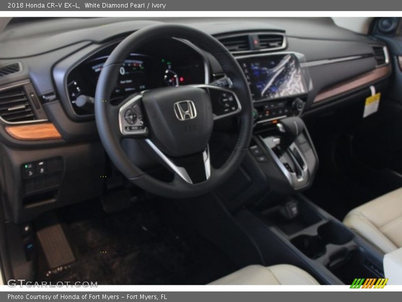 White Diamond Pearl / Ivory 2018 Honda CR-V EX-L