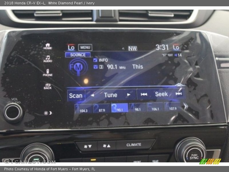 White Diamond Pearl / Ivory 2018 Honda CR-V EX-L