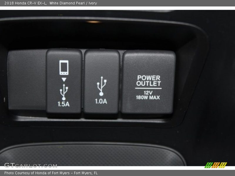 White Diamond Pearl / Ivory 2018 Honda CR-V EX-L