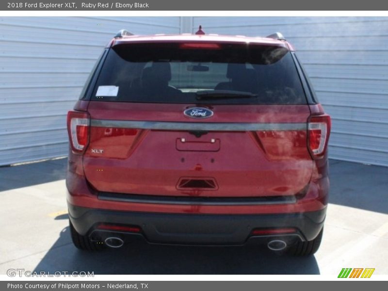 Ruby Red / Ebony Black 2018 Ford Explorer XLT