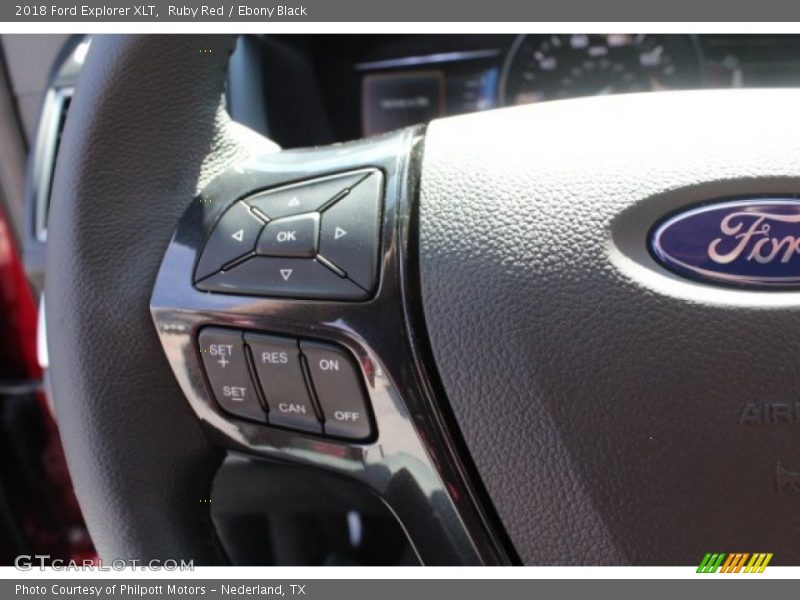 Ruby Red / Ebony Black 2018 Ford Explorer XLT