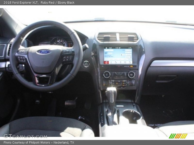Ruby Red / Ebony Black 2018 Ford Explorer XLT