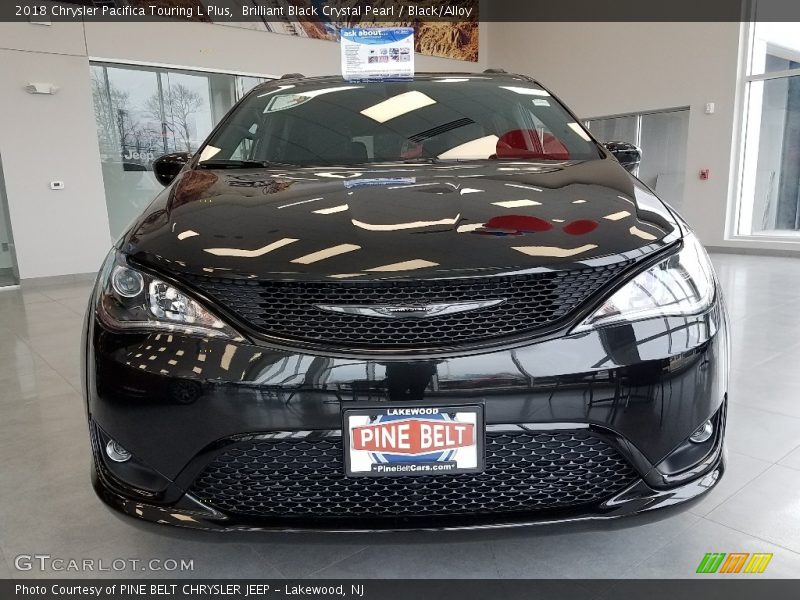 Brilliant Black Crystal Pearl / Black/Alloy 2018 Chrysler Pacifica Touring L Plus