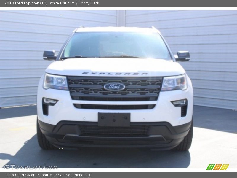 White Platinum / Ebony Black 2018 Ford Explorer XLT