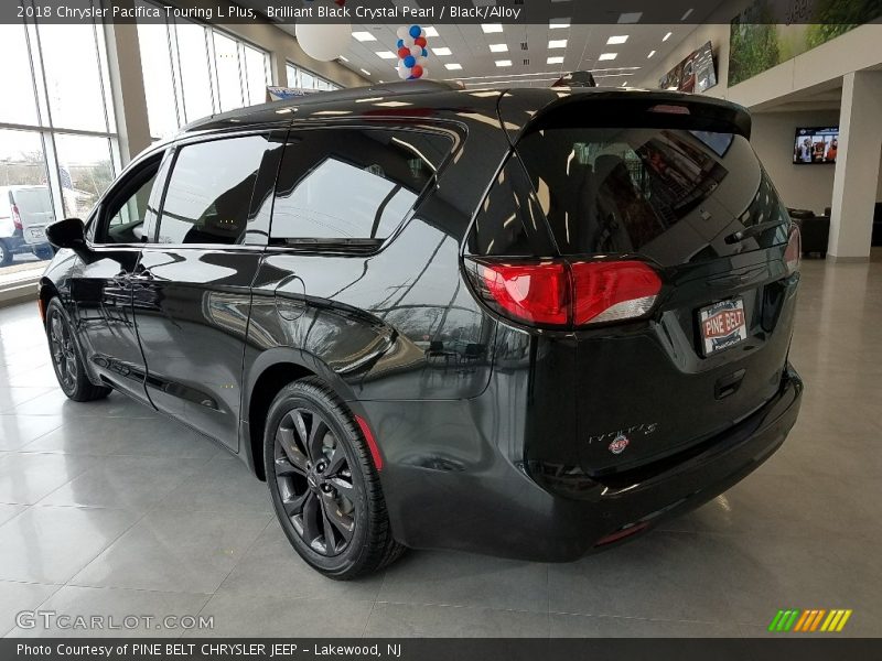 Brilliant Black Crystal Pearl / Black/Alloy 2018 Chrysler Pacifica Touring L Plus