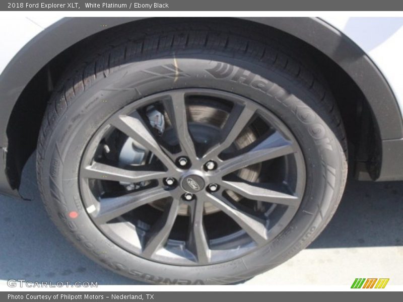 White Platinum / Ebony Black 2018 Ford Explorer XLT