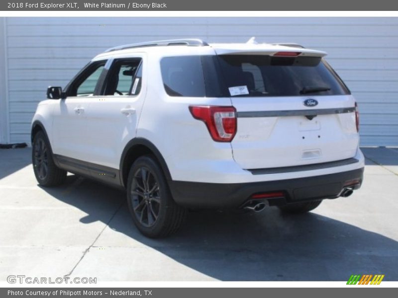 White Platinum / Ebony Black 2018 Ford Explorer XLT